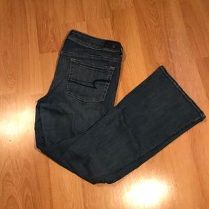 American Eagle Light Wash Kick Boot Jeans